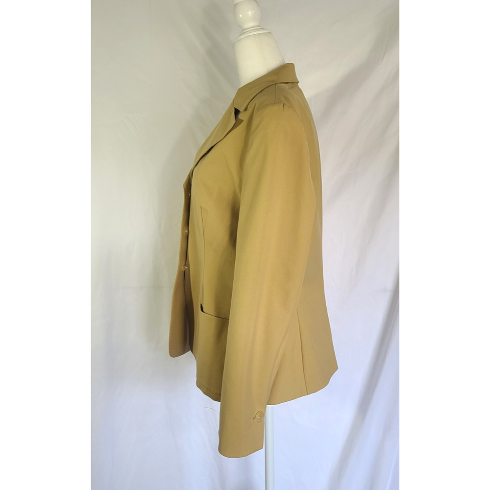 Sold! Piazza Sempione Light Brown Button Up Women's Blazer IT 48 US 12 - Picture 3 of 5